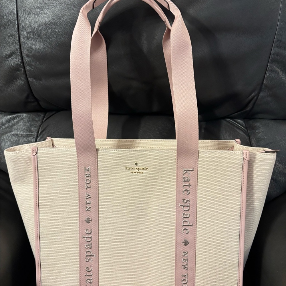kate spade Beige and Pink Tote Bag
